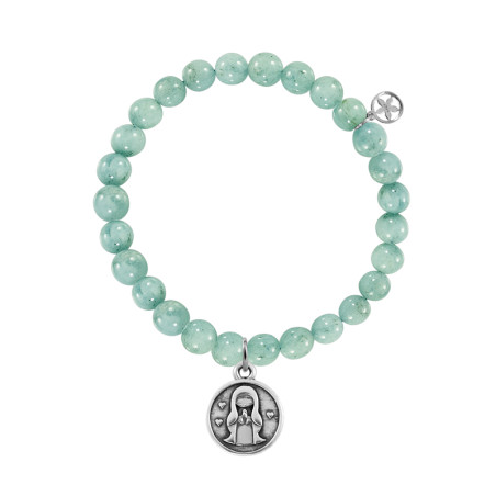 Pulsera virgen me oyes amazonita